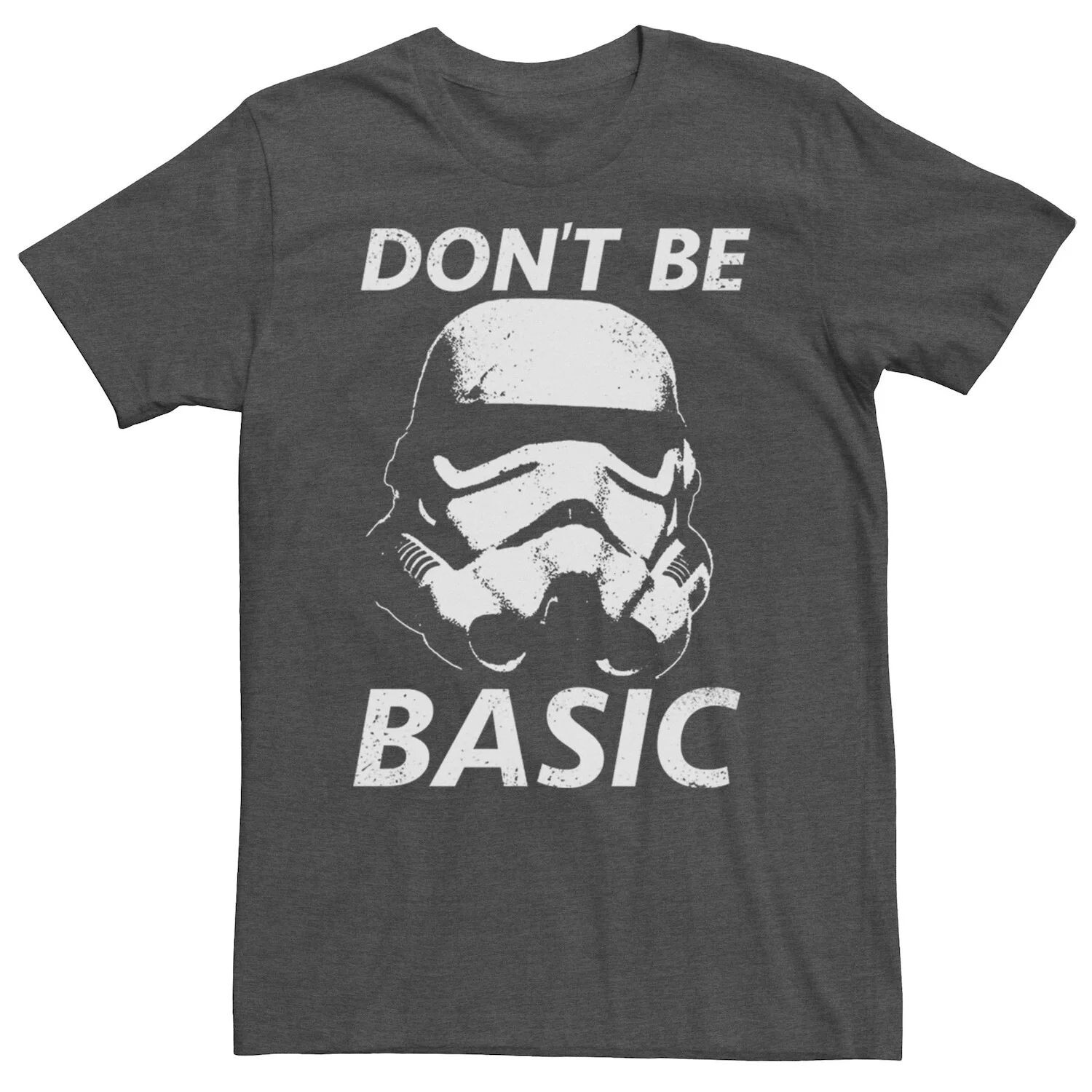 Мужская футболка Stormtrooper Don't Be Basic с большим шлемом Star Wars
Мужская футболка Stormtrooper Don't Be Basic с большим шлемом Star Wars