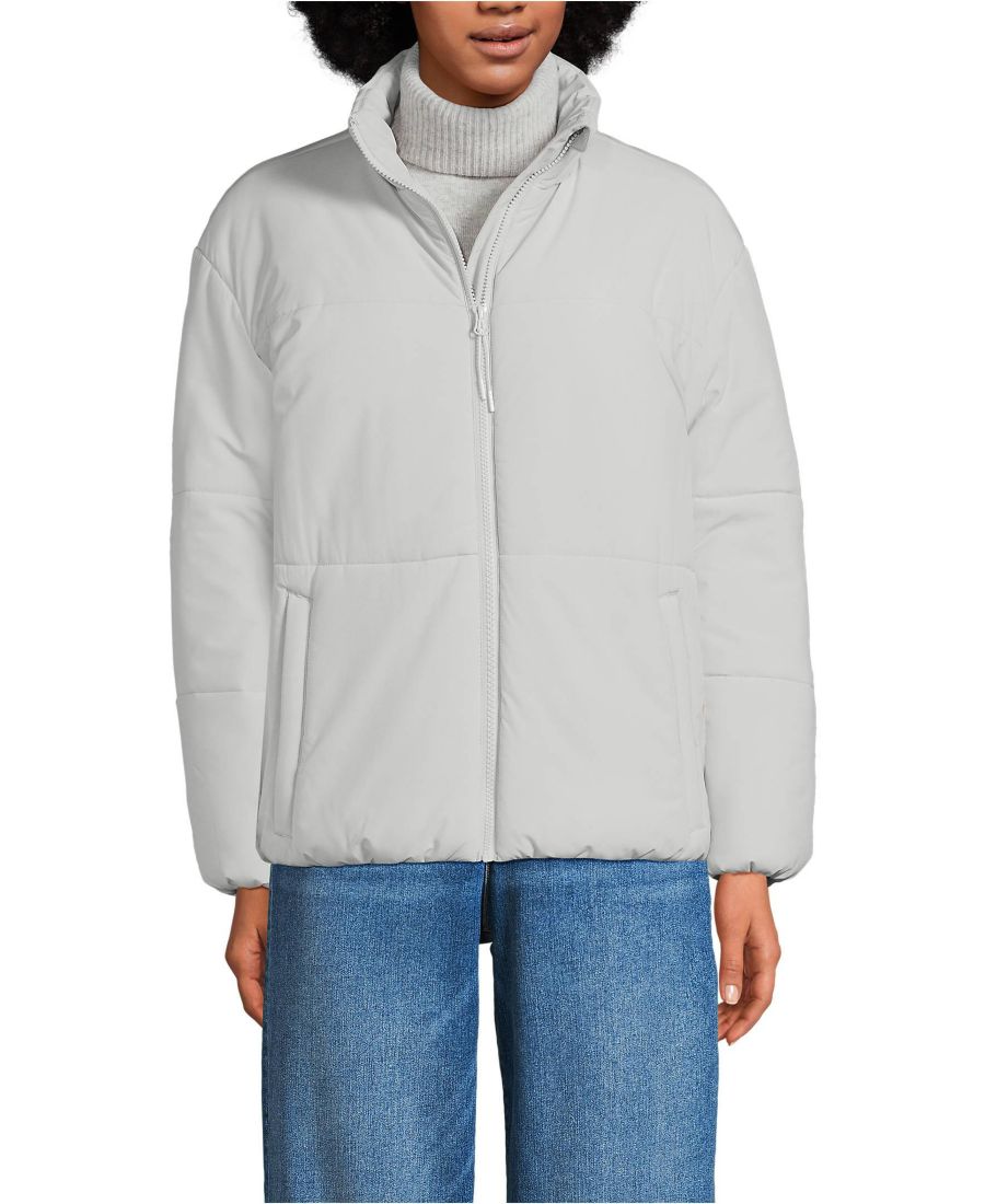 Женская утепленная широкая куртка для поездок на работу Lands' End, Light fog
Женская утепленная широкая куртка для поездок на работу Lands' End, Light fog