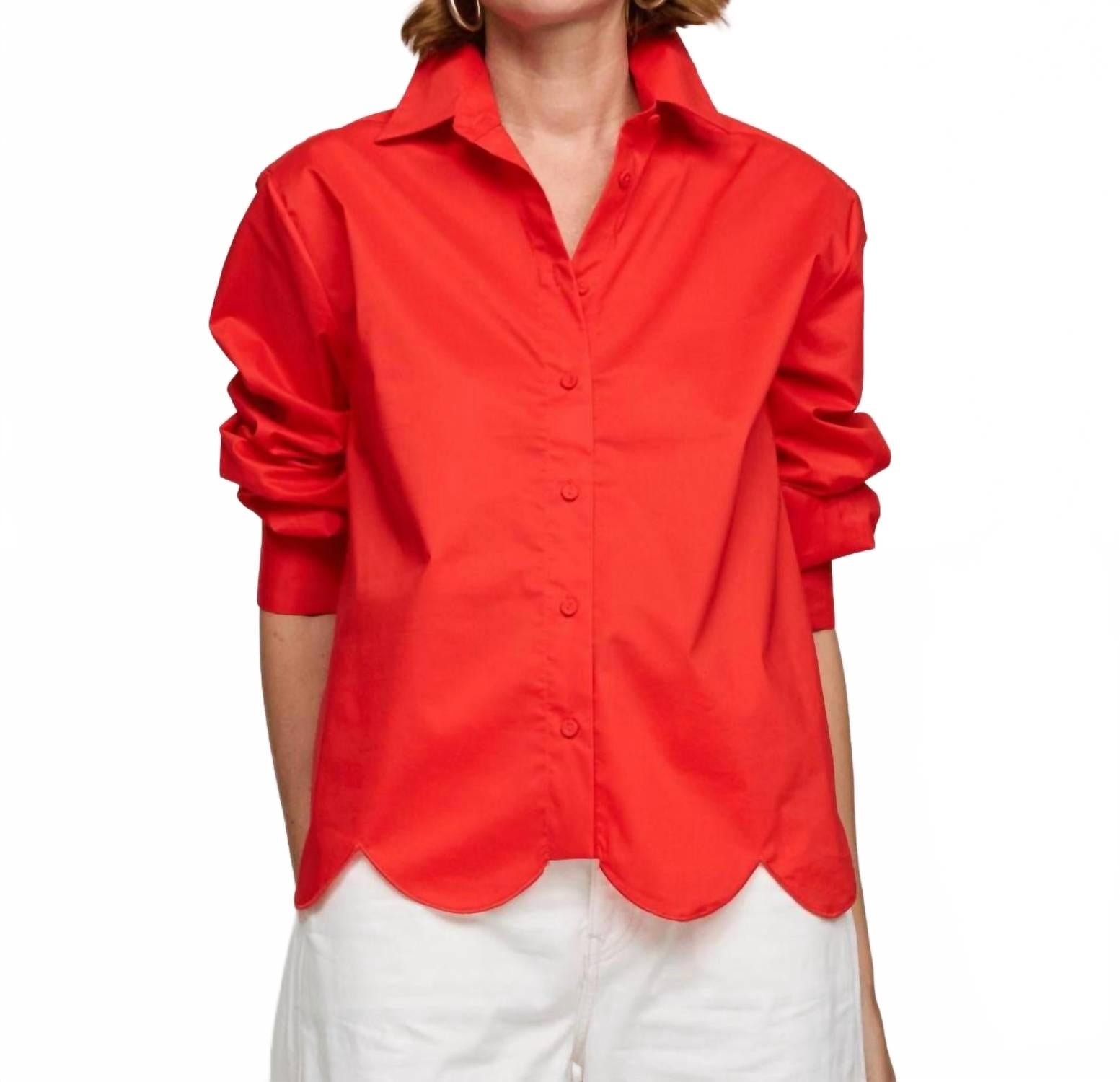 Блейр рубашка с длинным рукавом в алой расцветке Hinson Wu, Scarlet
Блейр рубашка с длинным рукавом в алой расцветке Hinson Wu, Scarlet