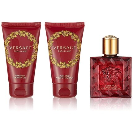 Versace Eros Flame Eau De Parfum 50ml + After Shave Balm 50ml + Shower Gel 50ml Gift Set For Men
Versace Eros Flame Eau De Parfum 50ml + After Shave Balm 50ml + Shower Gel 50ml Gift Set For Men