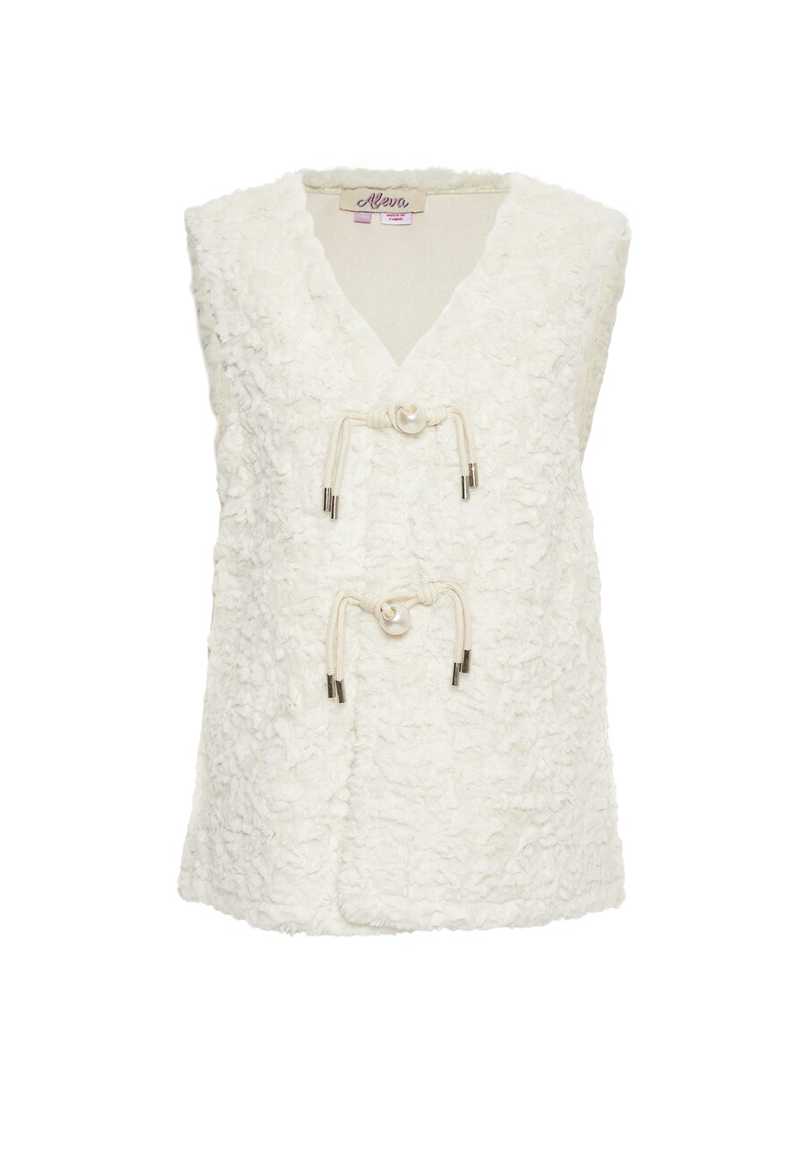 Вязаный жилет aleva, натуральный белый 
Вязаный жилет aleva, натуральный белый