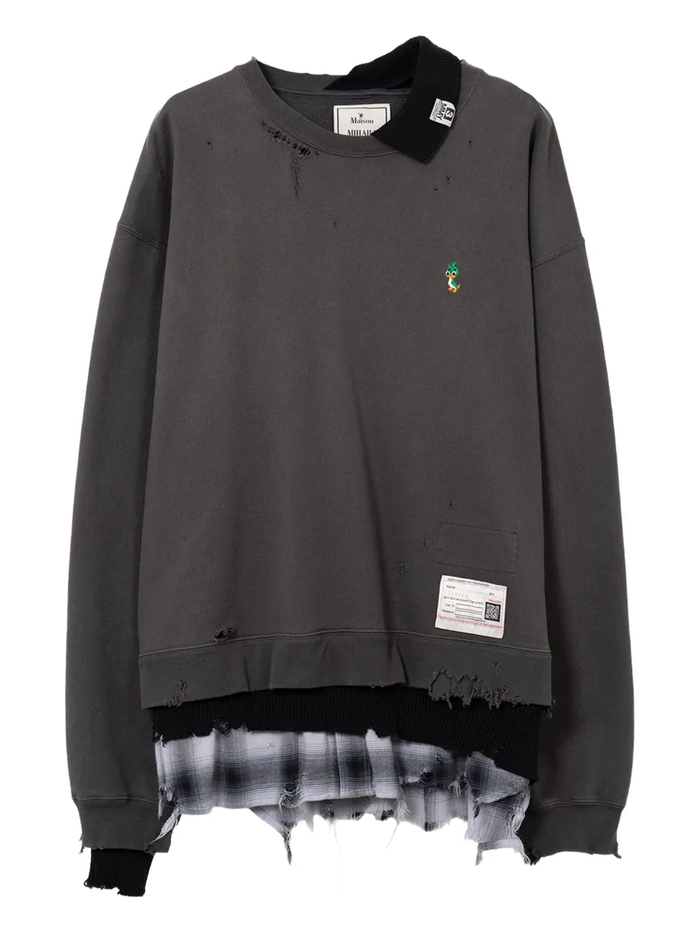 Многослойная толстовка с потертостями Maison Mihara Yasuhiro, черный
Многослойная толстовка с потертостями Maison Mihara Yasuhiro, черный