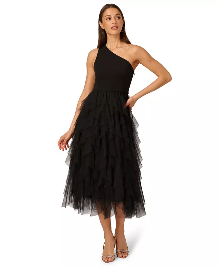 Женское платье миди на одно плечо Adrianna, черный
Женское платье миди на одно плечо Adrianna, черный