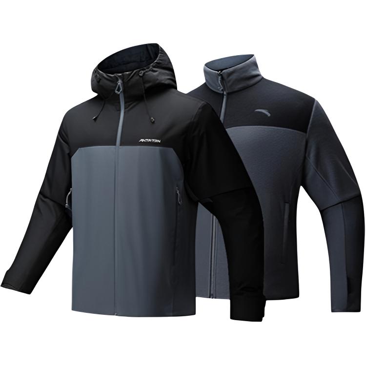 ANTA Ветровка мужская Waterproof, Windproof, Breathable, And Abrasion Resistant, цвет Gray/Basic Black
ANTA Ветровка мужская Waterproof, Windproof, Breathable, And Abrasion Resistant, цвет Gray/Basic Black