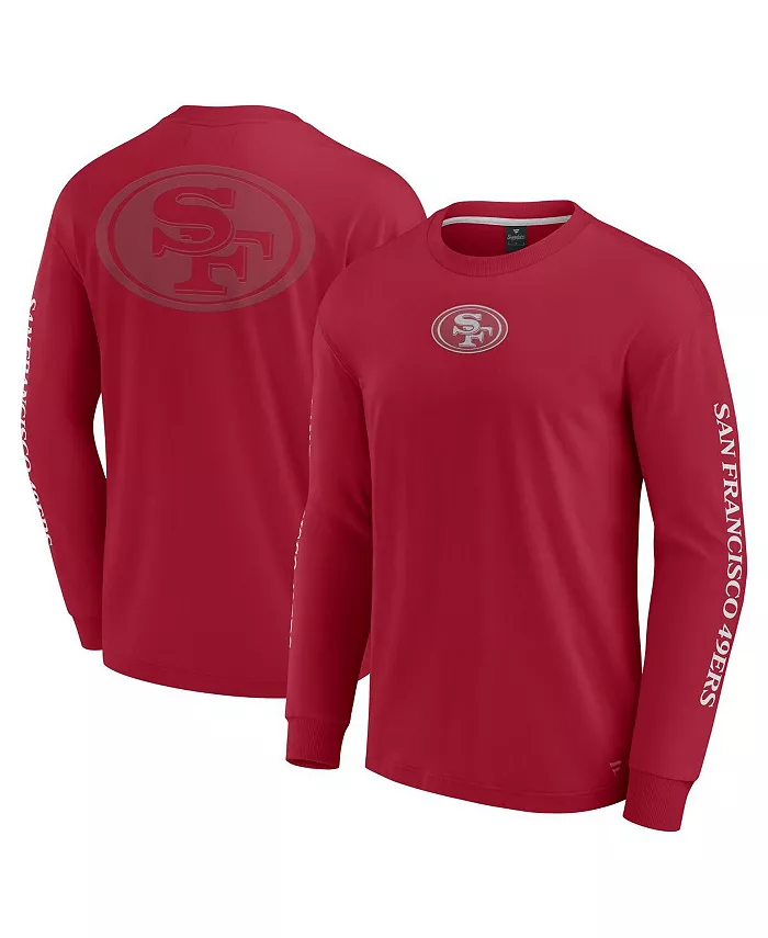 Мужская и женская футболка с длинным рукавом Scarlet San Francisco 49ers Elements Strive Fanatics
Мужская и женская футболка с длинным рукавом Scarlet San Francisco 49ers Elements Strive Fanatics