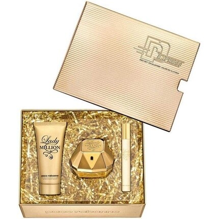 Lady Million Edp спрей 80 мл + 100 мл + лосьон для тела 10 мл Edt, Paco Rabanne
Lady Million Edp спрей 80 мл + 100 мл + лосьон для тела 10 мл Edt, Paco Rabanne