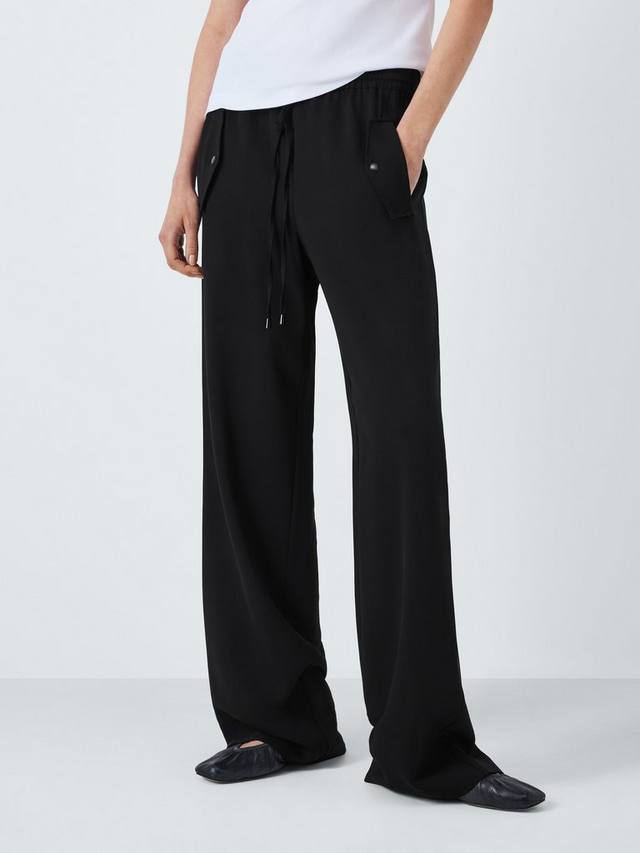 Брюки с завязками на талии из текучей смеси вискозы John Lewis, черный
Брюки с завязками на талии из текучей смеси вискозы John Lewis, черный