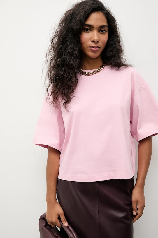 Хлопковая футболка Answear.LAB, розовый
Хлопковая футболка Answear.LAB, розовый