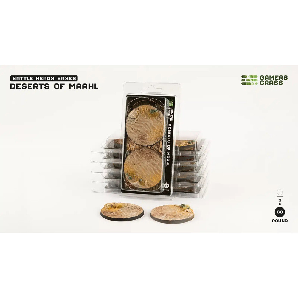 Аксессуары Gamers Grass Battle Ready Bases: Deserts of Maahl - Round 60mm (2)
Аксессуары Gamers Grass Battle Ready Bases: Deserts of Maahl - Round 60mm (2)