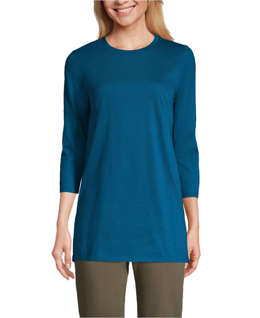 Женская туника из хлопка Supima с рукавами 3/4 Lands' End, Baltic teal
Женская туника из хлопка Supima с рукавами 3/4 Lands' End, Baltic teal