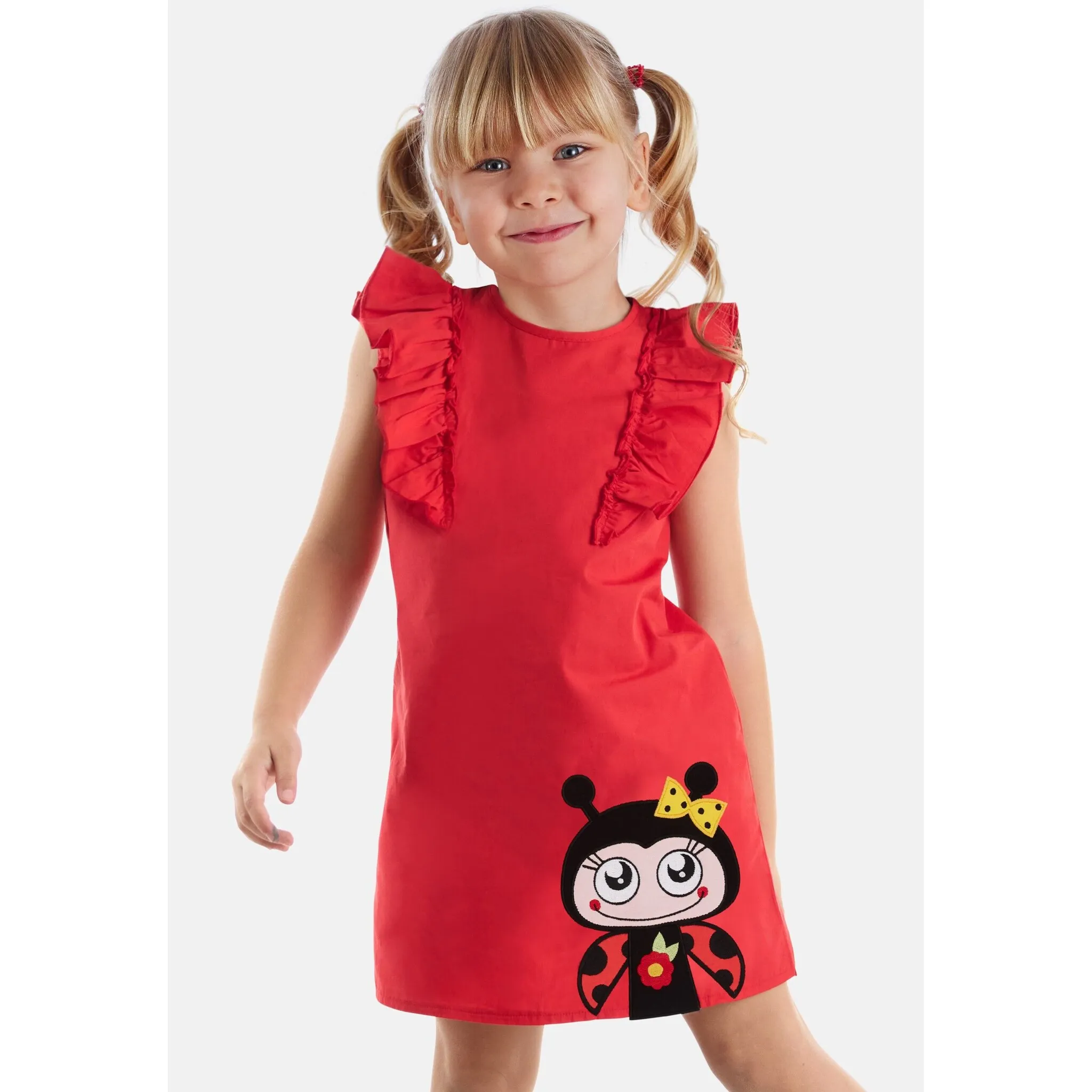 Платье-рубашка Denokids «Frilled Lady Bug» с аппликацией в виде божьей коровки, красный
Платье-рубашка Denokids «Frilled Lady Bug» с аппликацией в виде божьей коровки, красный