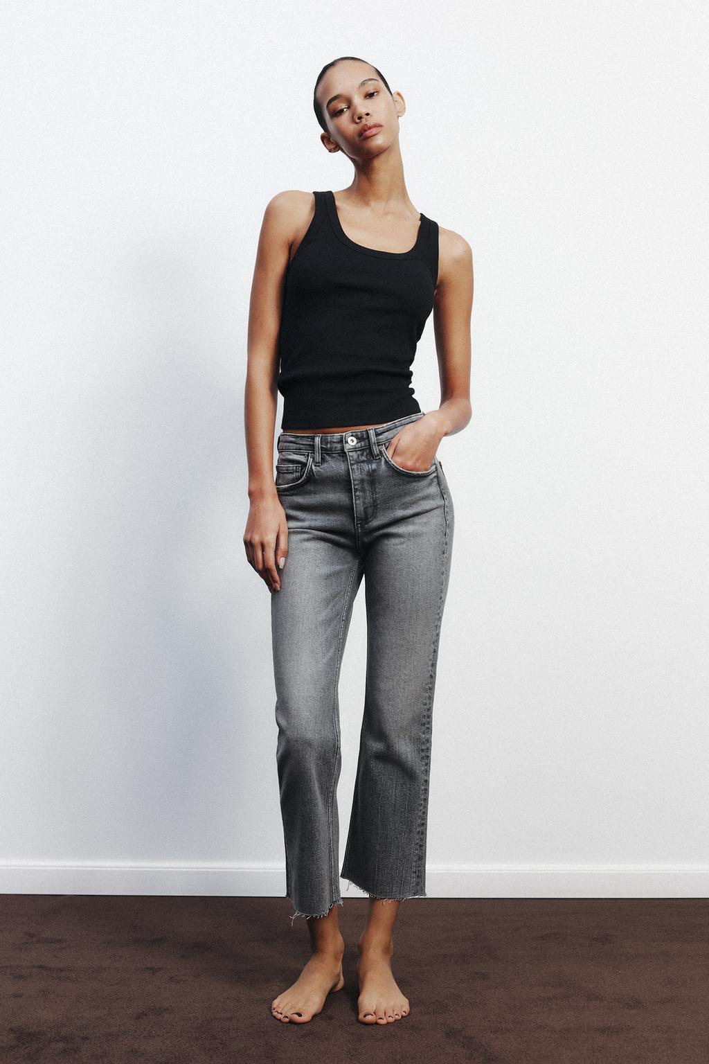 Топ с ребристыми ремешками ZARA, черный
Топ с ребристыми ремешками ZARA, черный