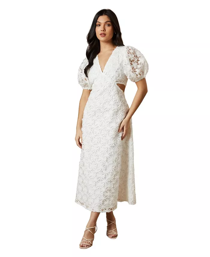 Миди-платье с фактурными ажурными деталями Oasis, белый
Миди-платье с фактурными ажурными деталями Oasis, белый