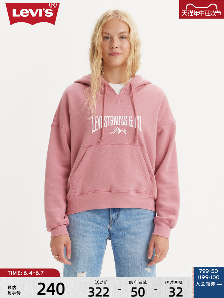 Толстовка женская Levi's бархатная, розовый
Толстовка женская Levi's бархатная, розовый