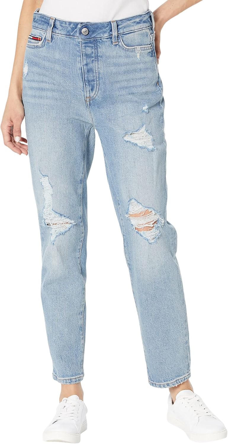 Женские джинсы Tommy Hilfiger Mom Fit с эффектом потертости и магнитной застежкой, Light Wash
Женские джинсы Tommy Hilfiger Mom Fit с эффектом потертости и магнитной застежкой, Light Wash