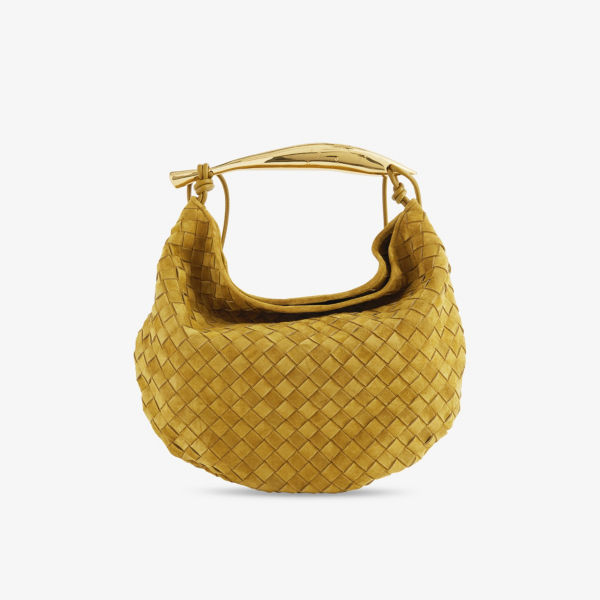 Сумка с верхней ручкой из плетеной замши Sardine intrecciato-weave Bottega Veneta, цвет limonite-m brass
Сумка с верхней ручкой из плетеной замши Sardine intrecciato-weave Bottega Veneta, цвет limonite-m brass