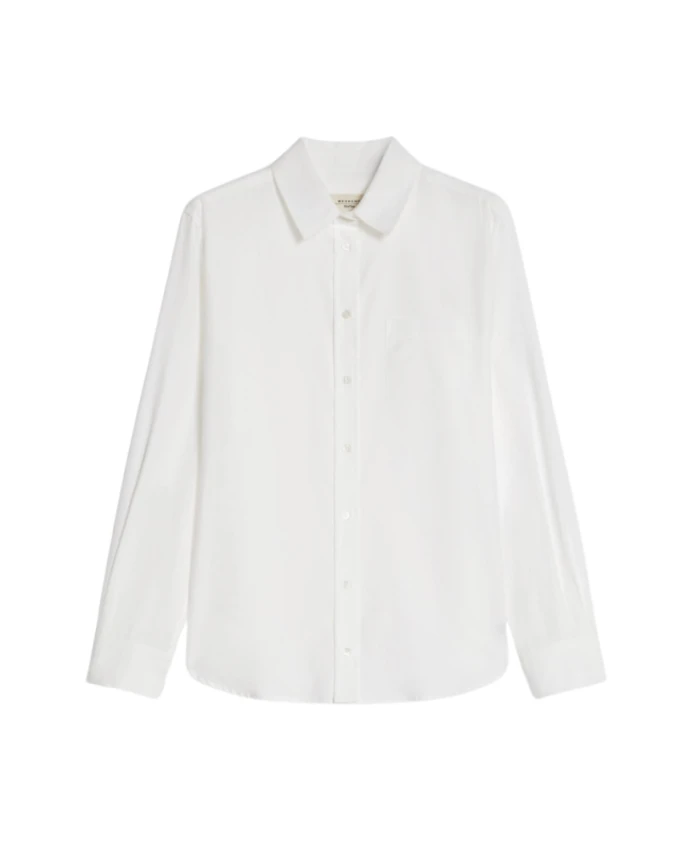 Рубашка из оксфордского хлопка в стиле пиадена Max Mara, белый
Рубашка из оксфордского хлопка в стиле пиадена Max Mara, белый