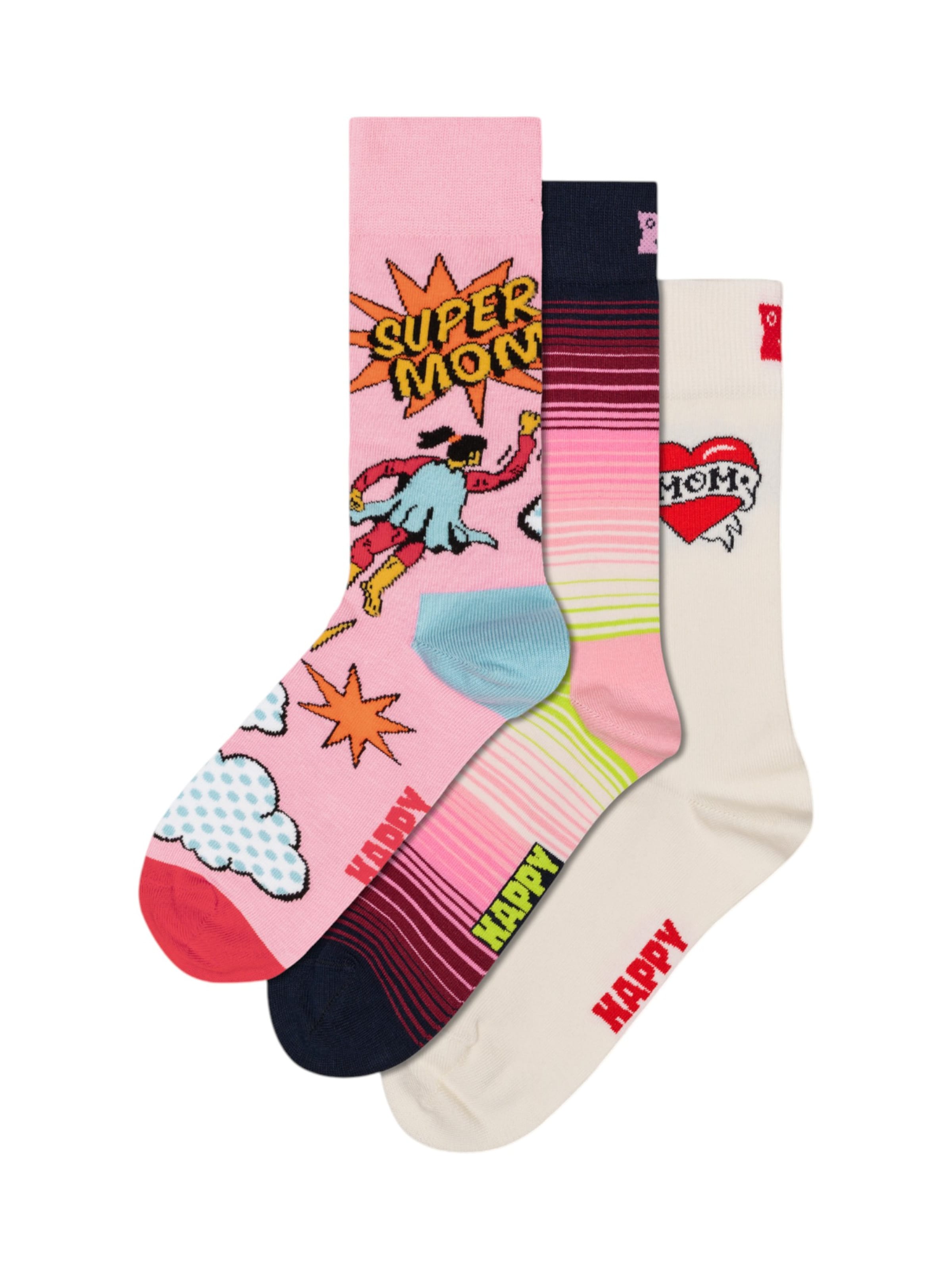Happy Socks Носки 'Super Mom', мультиколор
Happy Socks Носки 'Super Mom', мультиколор