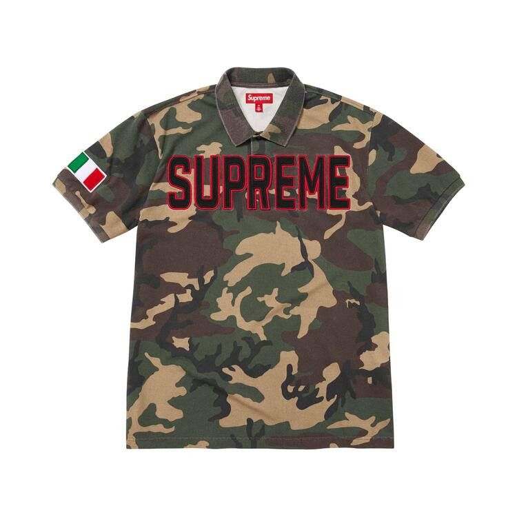 Поло Supreme Twill Appliqué Polo, Woodland Camo 
Поло Supreme Twill Appliqué Polo, Woodland Camo
