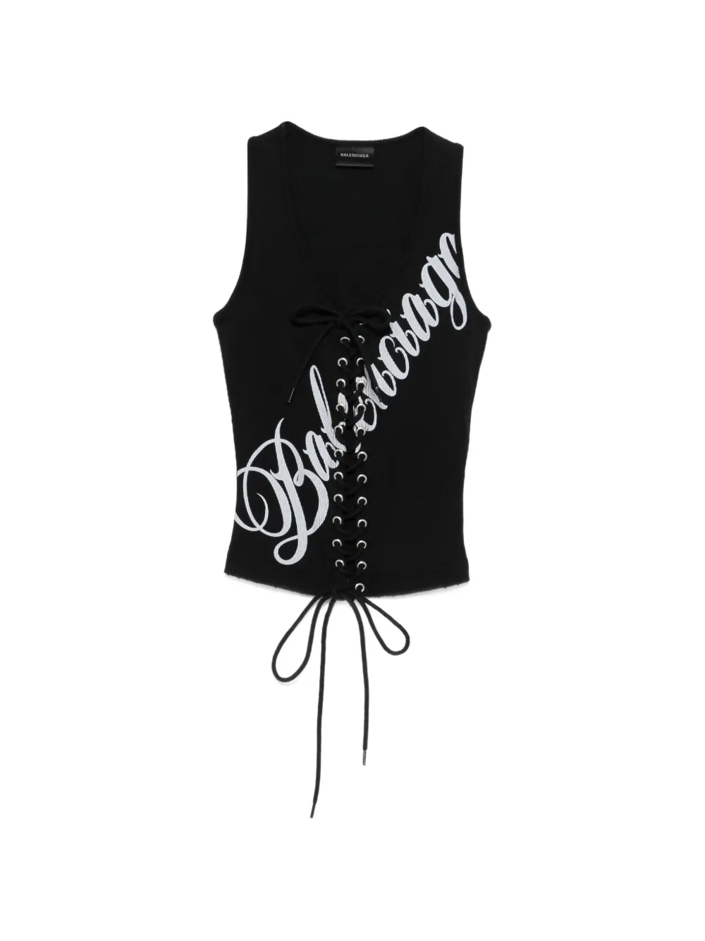 Майка с шнуровкой и логотипом Balenciaga, черный
Майка с шнуровкой и логотипом Balenciaga, черный