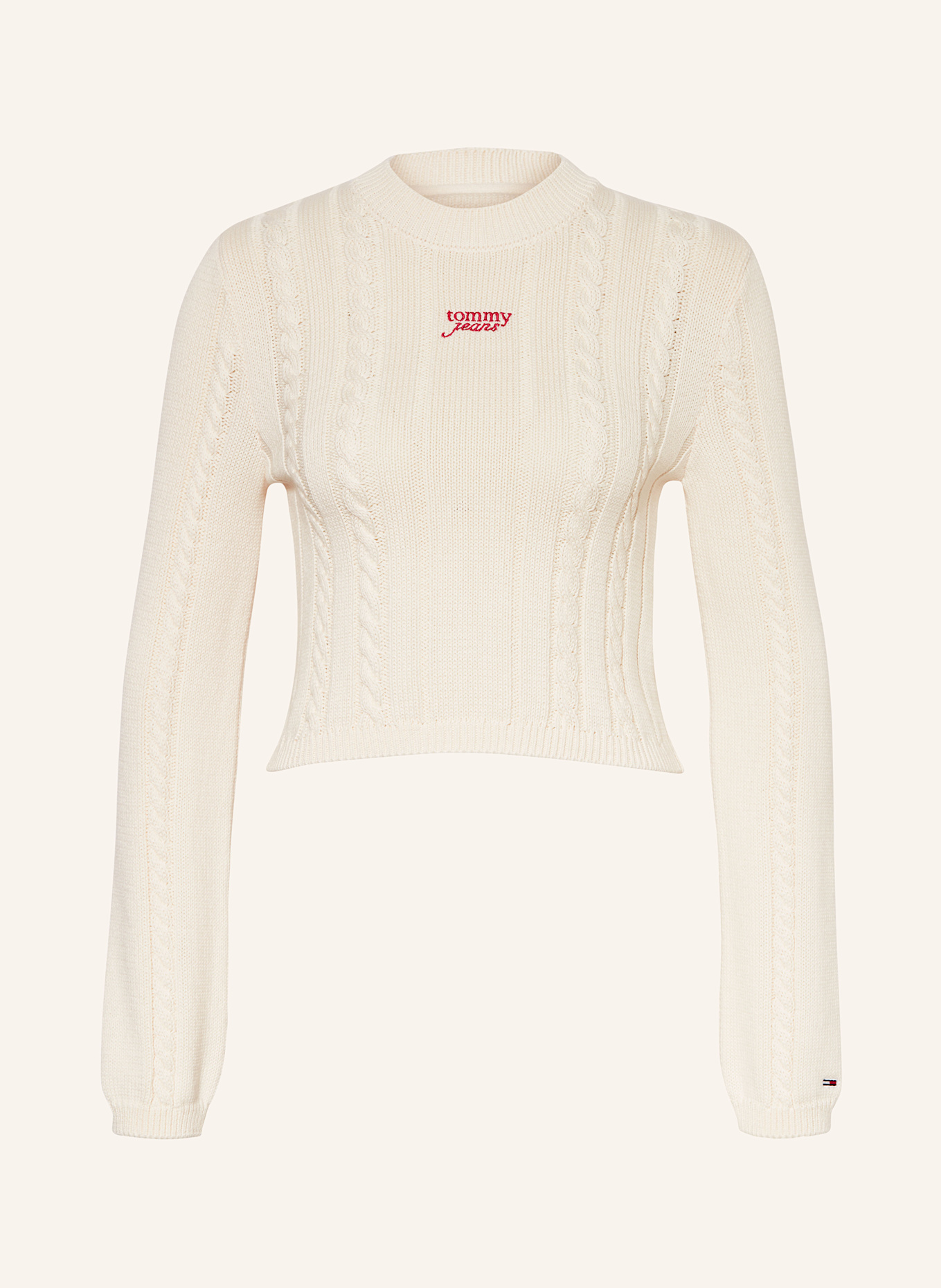 Укороченный свитер Tommy Jeans, бежевый 
Укороченный свитер Tommy Jeans, бежевый