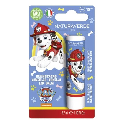 Naturaverde Kids Paw Patrol Ванильный бальзам для губ с маслом какао для детей с органическим маслом ши и фильтрами UVA-UVB SPF 15 5,7 мл Губная помада
Naturaverde Kids Paw Patrol Ванильный бальзам для губ с маслом какао для детей с органическим маслом ши и фильтрами UVA-UVB SPF 15 5,7 мл Губная помада