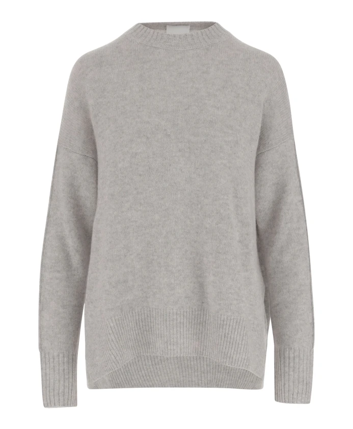 Светло-Серый кашемировый пуловер с круглым вырезом Allude, серый
Светло-Серый кашемировый пуловер с круглым вырезом Allude, серый