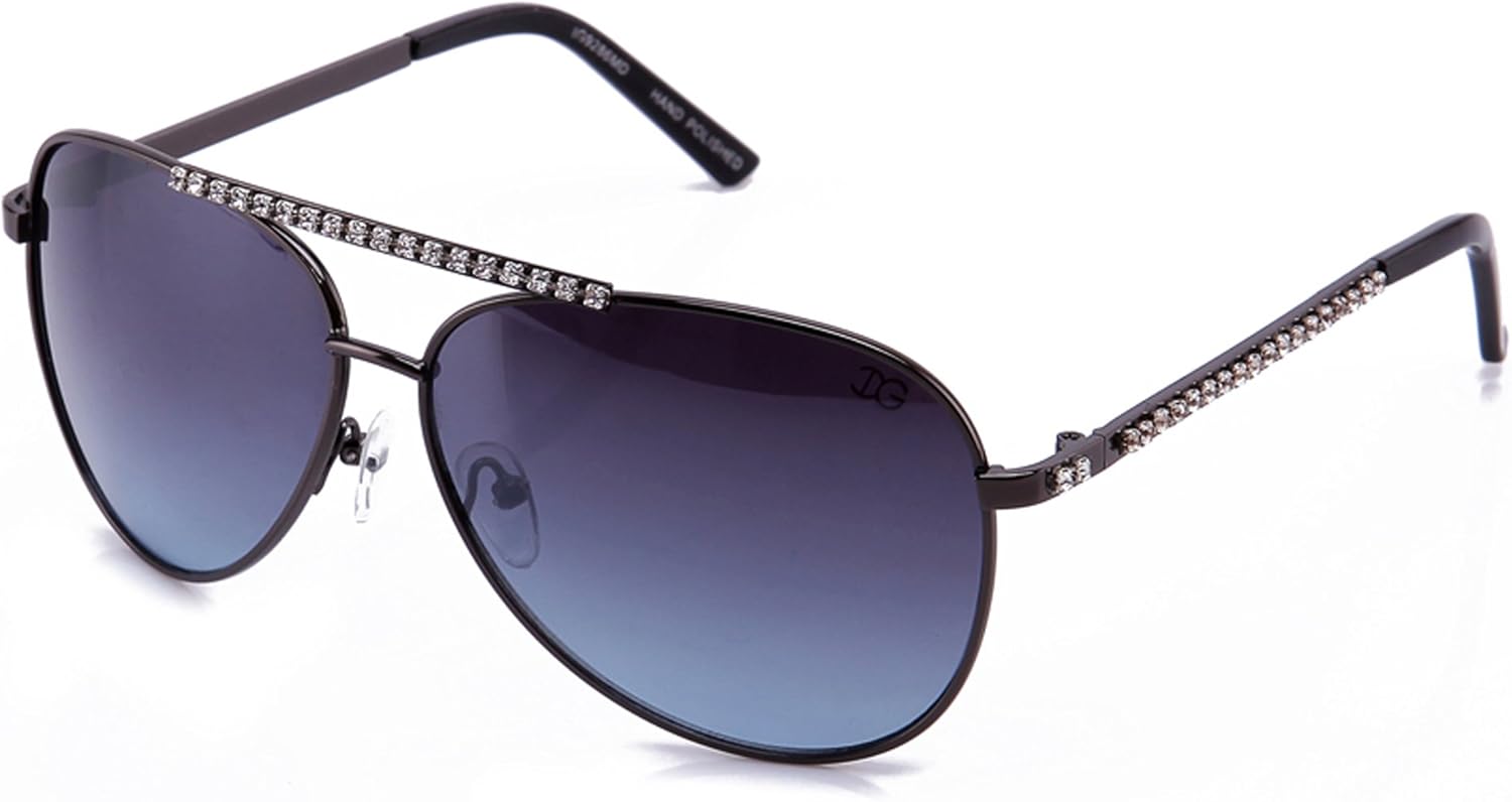 Авиаторские солнцезащитные очки со стразами, увеличенного размера, с защитой от УФ-излучения, в стиле «пилот» с блестками, для женщин Newbee Fashion Sunglasses, 9286- Gunmetal/Black/Blue
Авиаторские солнцезащитные очки со стразами, увеличенного размера, с защитой от УФ-излучения, в стиле «пилот» с блестками, для женщин Newbee Fashion Sunglasses, 9286- Gunmetal/Black/Blue
