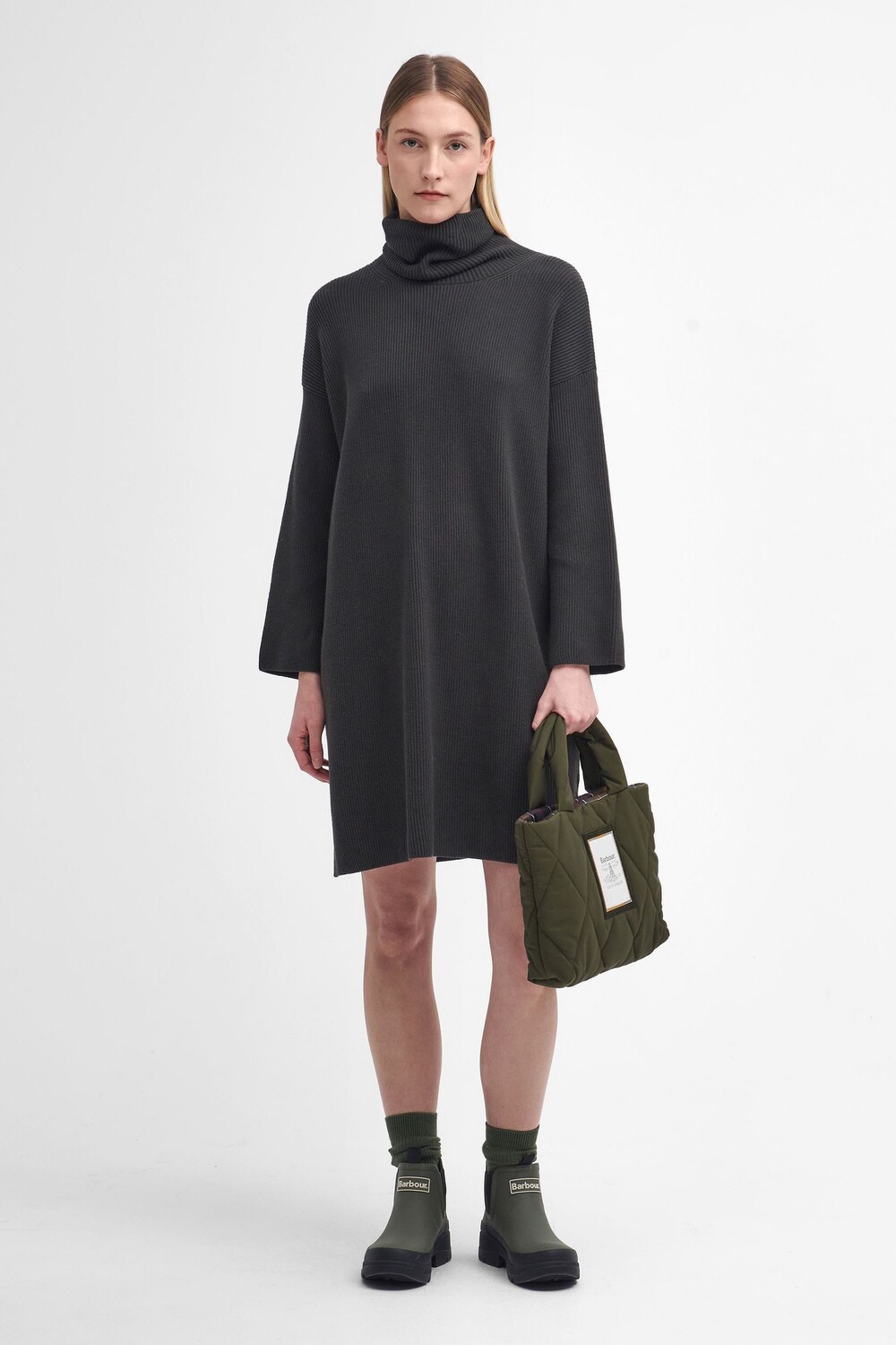 Платье из 100% хлопка, вязка в рубчик, крупная вязка Barbour, зеленый
Платье из 100% хлопка, вязка в рубчик, крупная вязка Barbour, зеленый