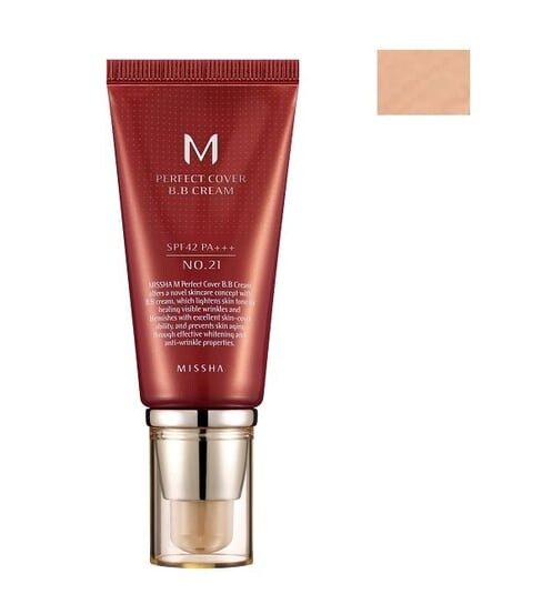 Многофункциональный ВВ-крем 21 Light Beige, SPF 42, 50 мл Missha, M Perfect Cover
Многофункциональный ВВ-крем 21 Light Beige, SPF 42, 50 мл Missha, M Perfect Cover