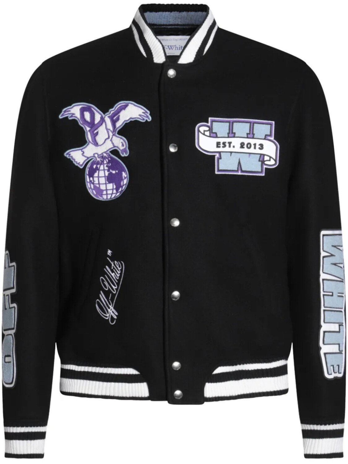 Off-White бомбер с нашивкой-логотипом, черный
Off-White бомбер с нашивкой-логотипом, черный