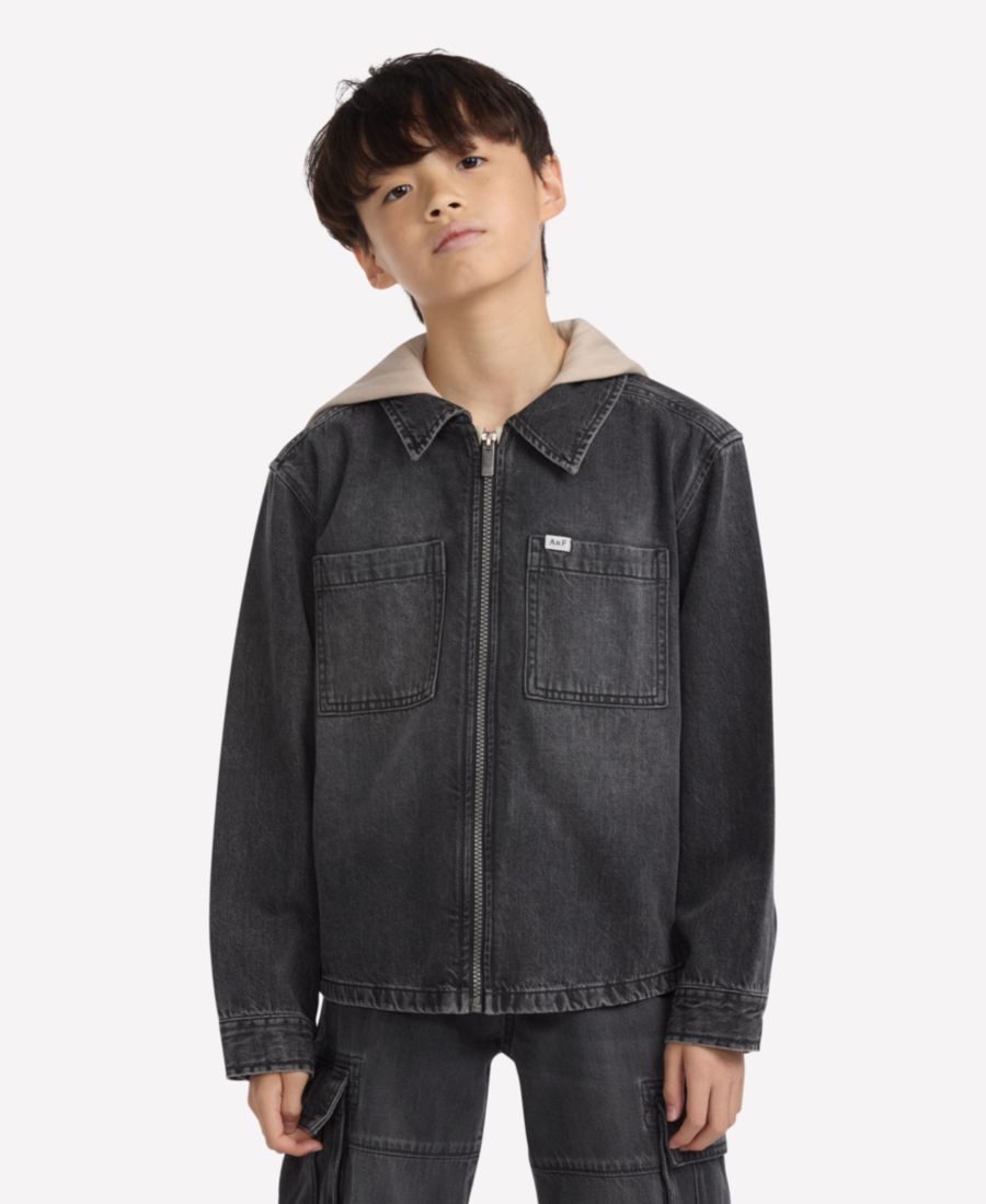 Детская джинсовая куртка с капюшоном и застежкой-молнией abercrombie kids, Vibe
Детская джинсовая куртка с капюшоном и застежкой-молнией abercrombie kids, Vibe