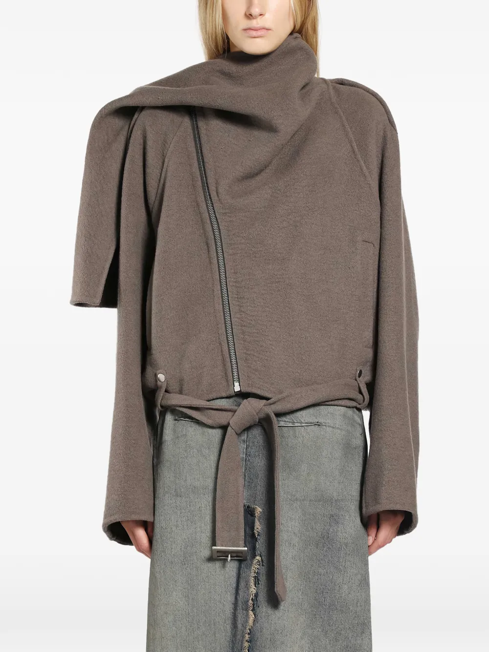 Пиджак с шарфом Rick Owens, коричневый
Пиджак с шарфом Rick Owens, коричневый