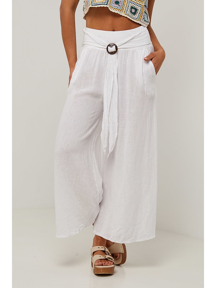 Льняные брюки белого цвета Le Monde du Lin
Льняные брюки белого цвета Le Monde du Lin