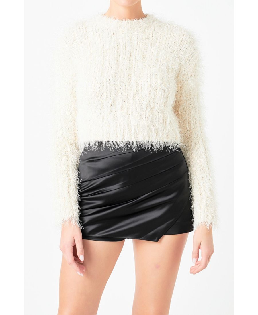 Женский укороченный свитер с длинными рукавами endless rose, Cream
Женский укороченный свитер с длинными рукавами endless rose, Cream