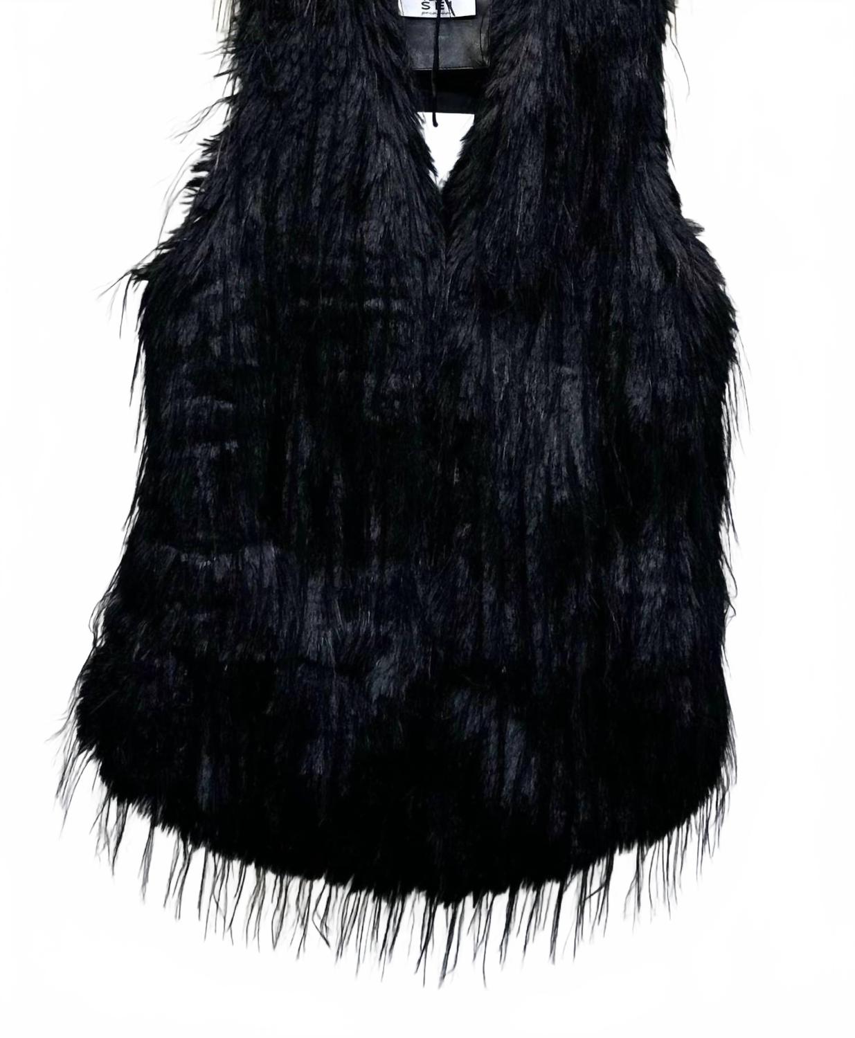 Женская искусственная меховая жилетка с длинным ворсом в черном цвете Venti6
Женская искусственная меховая жилетка с длинным ворсом в черном цвете Venti6
