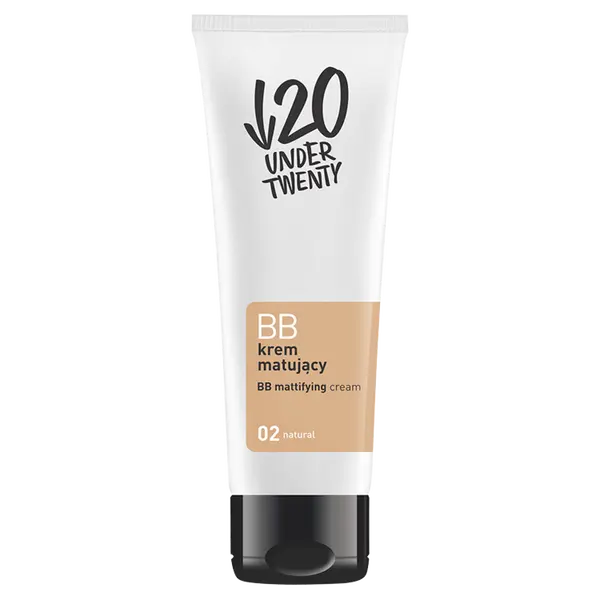 Антибактериальный матирующий BB-крем для лица 02 Natural, 60 мл Under Twenty, цвет 02 natural 
Антибактериальный матирующий BB-крем для лица 02 Natural, 60 мл Under Twenty, цвет 02 natural