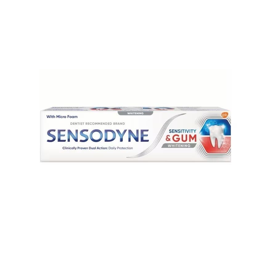 Sensodyne Зубная паста Отбеливание десен для чувствительной чувствительности 100 г, White
Sensodyne Зубная паста Отбеливание десен для чувствительной чувствительности 100 г, White