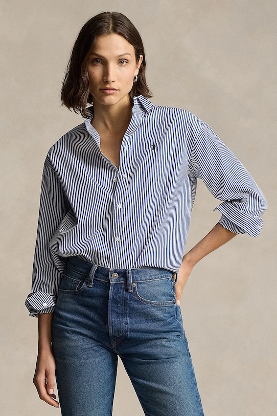 Хлопковая рубашка Polo Ralph Lauren, синий
Хлопковая рубашка Polo Ralph Lauren, синий