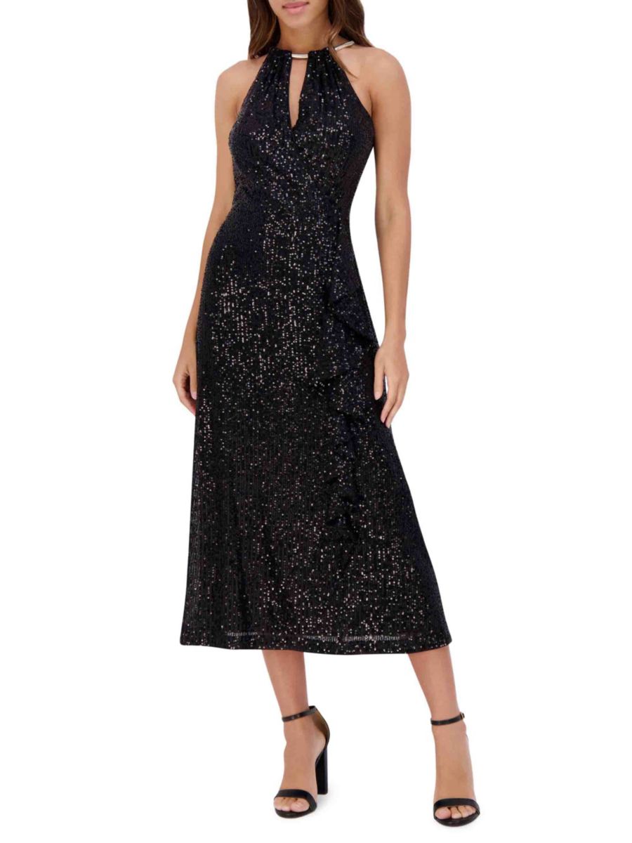 Платье-миди с пайетками и сюрплиссом Kensie, черный
Платье-миди с пайетками и сюрплиссом Kensie, черный