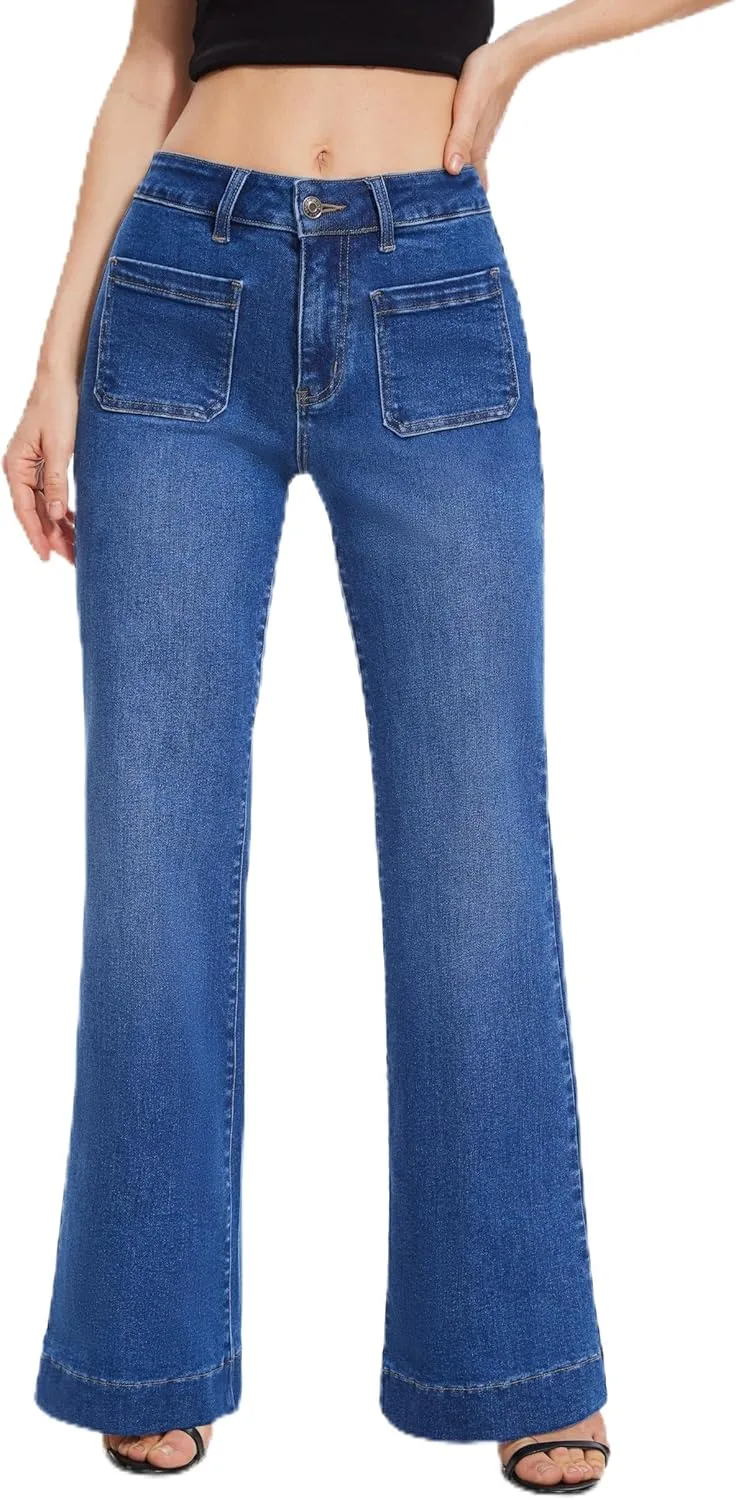 FLYING BANANA Женские джинсы клеш с высокой талией
FLYING BANANA Женские джинсы клеш с высокой талией