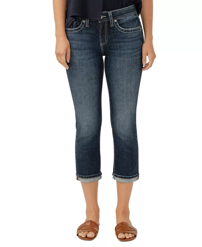 Женские джинсы-капри Suki Mid Rise Curvy Fit Silver Jeans Co., синий
Женские джинсы-капри Suki Mid Rise Curvy Fit Silver Jeans Co., синий