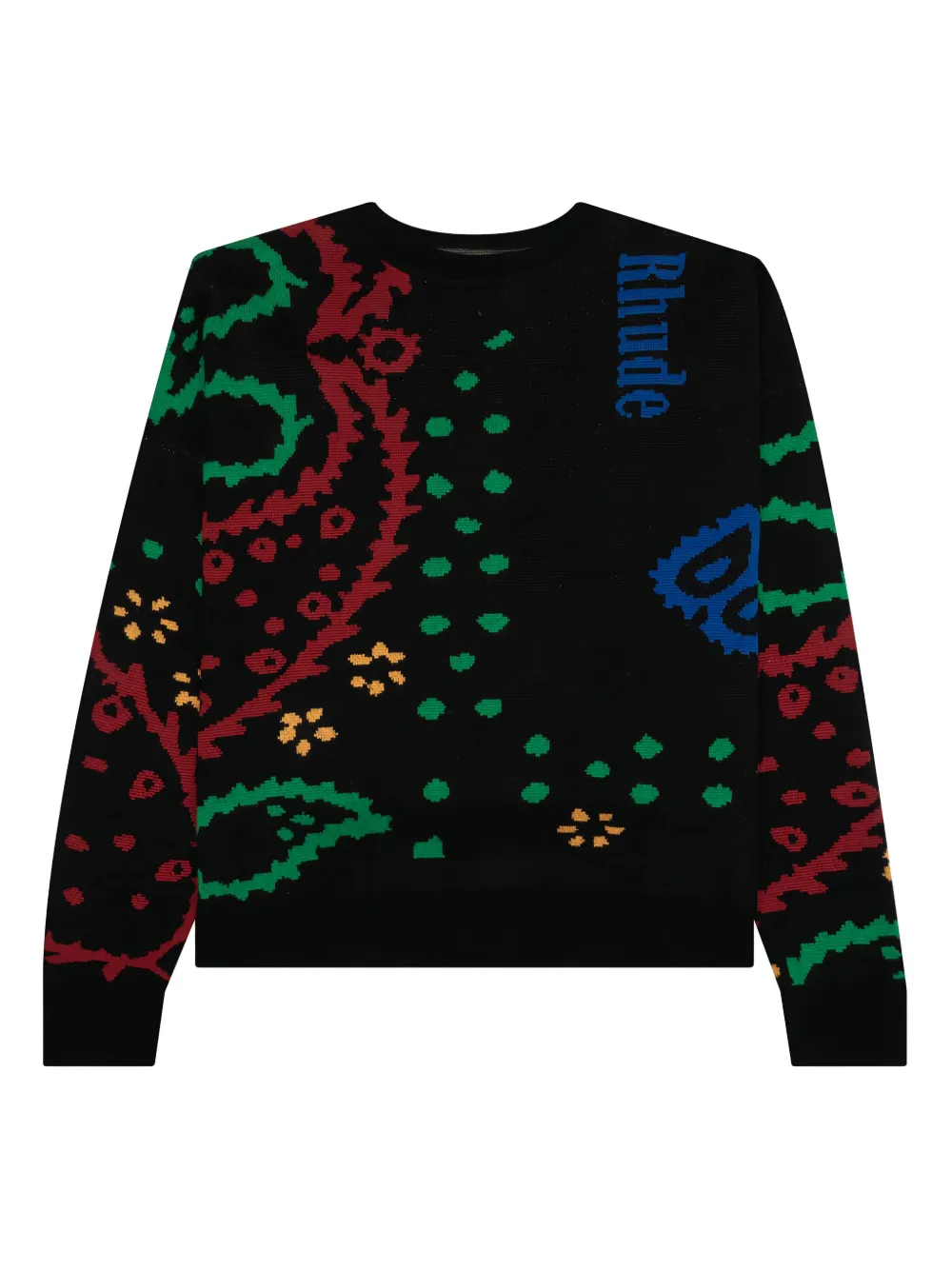 Свитер, связанный интарсией RHUDE, черный
Свитер, связанный интарсией RHUDE, черный