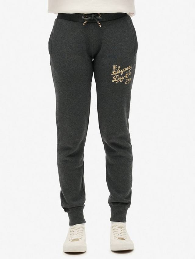 Luxe Metallic Logo Slim джоггеры Superdry, Nearly Black Heather
Luxe Metallic Logo Slim джоггеры Superdry, Nearly Black Heather
