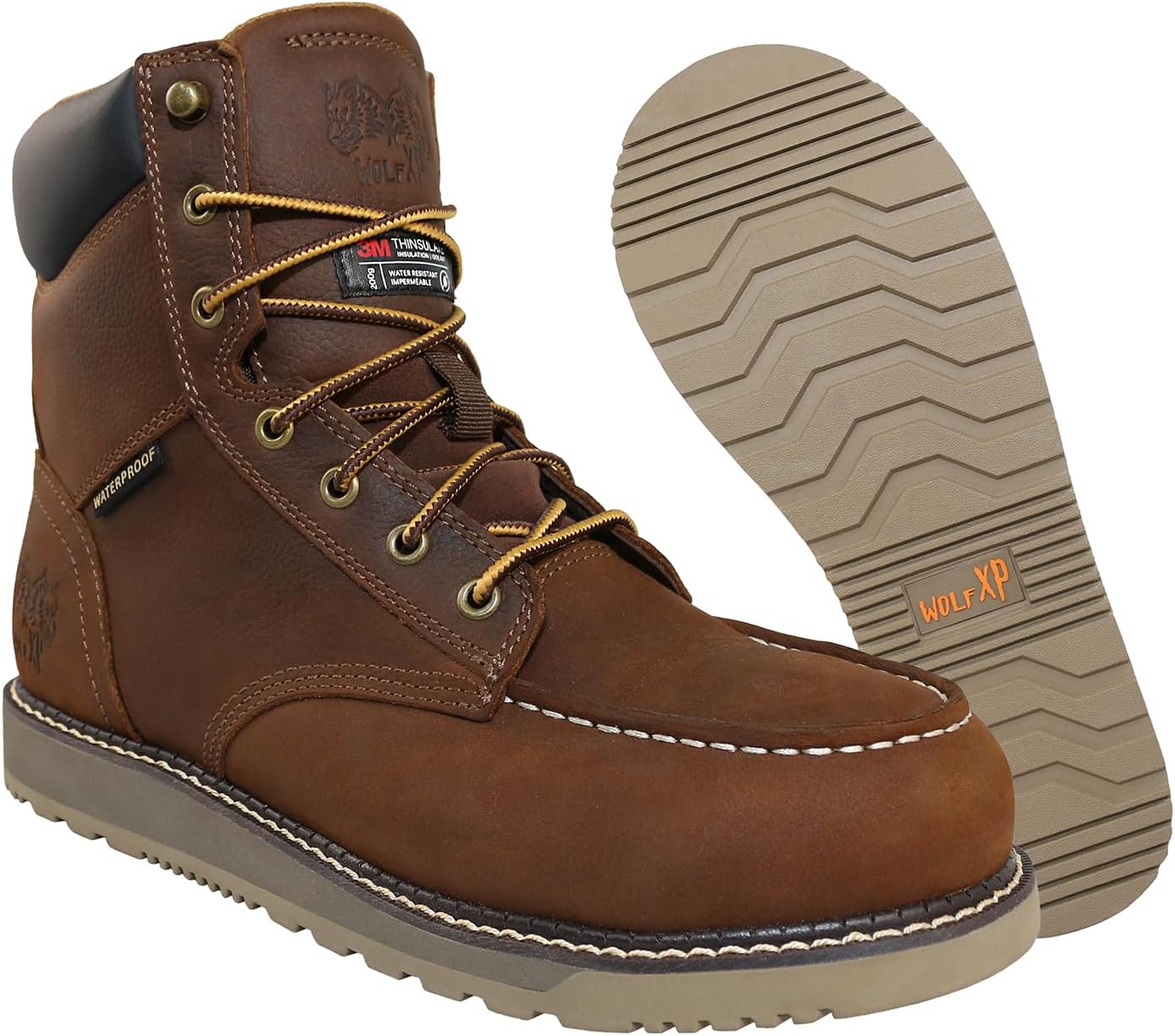Мужские ботинки WOLF Heavy Duty - Натуральная кожа, устойчивые к маслу и скольжению, водонепроницаемые, утепленные, защитная обувь для строительства Wolf Industrial Products, коричневый/стальной
Мужские ботинки WOLF Heavy Duty - Натуральная кожа, устойчивые к маслу и скольжению, водонепроницаемые, утепленные, защитная обувь для строительства Wolf Industrial Products, коричневый/стальной