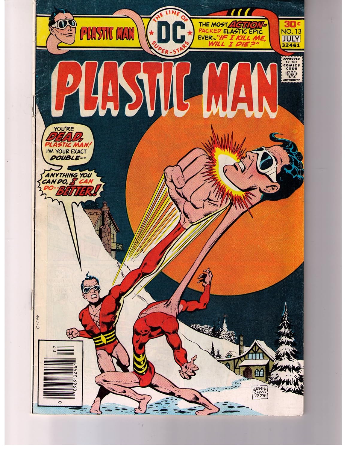 Plastic Man No. 13 July 1976 ("IF I kill me, will I die", Vol. 4) (DC)
Plastic Man No. 13 July 1976 ("IF I kill me, will I die", Vol. 4) (DC)