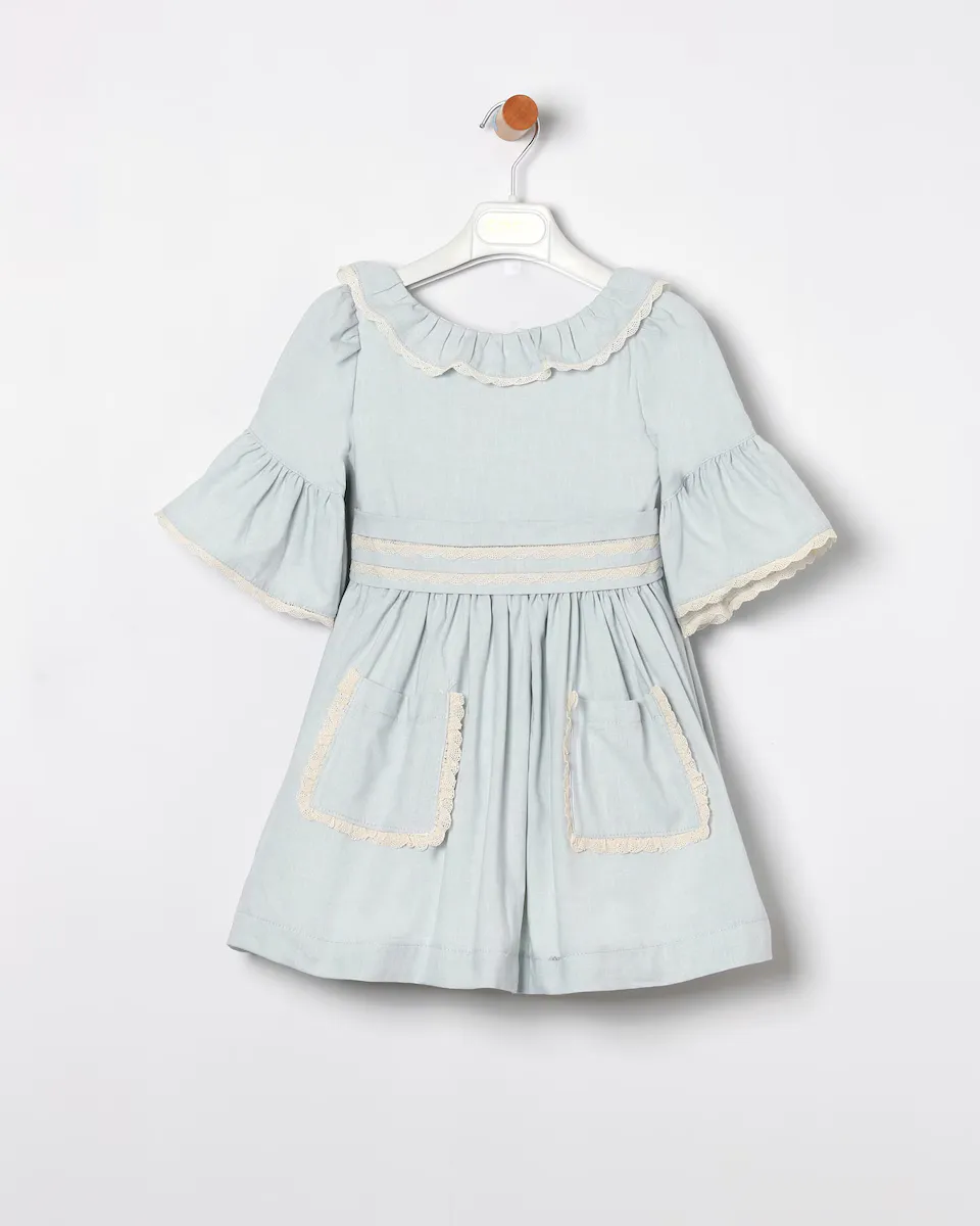 Детское платье из денима с накладными карманами Coco Acqua, бирюзовый
Детское платье из денима с накладными карманами Coco Acqua, бирюзовый
