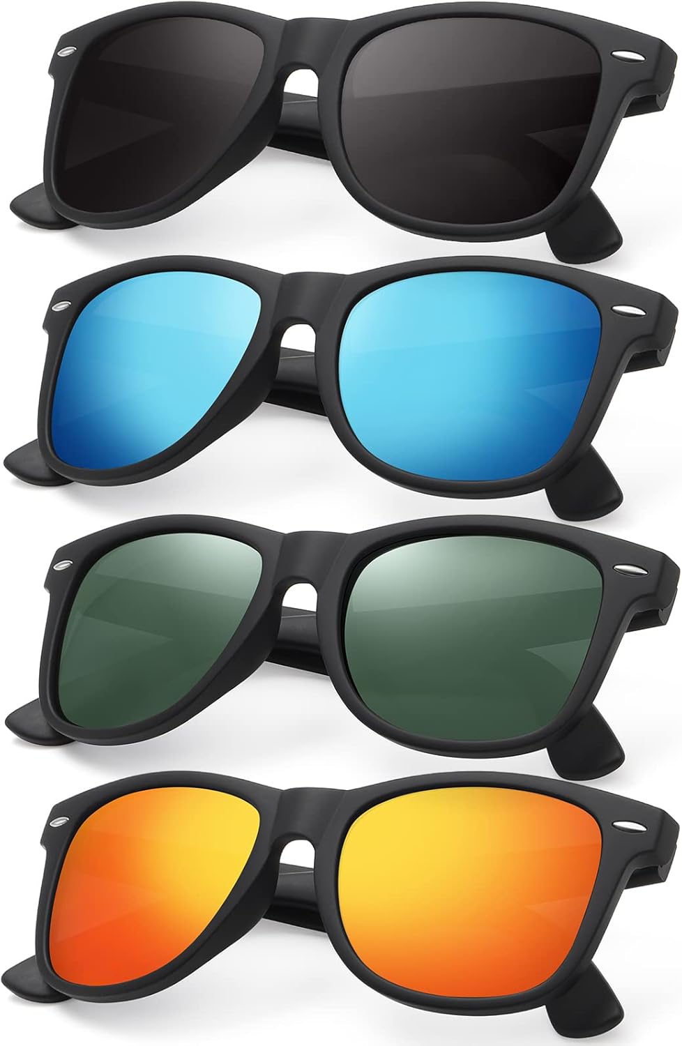 Поляризованные солнцезащитные очки для женщин и мужчин - модные солнцезащитные очки для вождения, рыбалки, с защитой от УФ-излучения UV400 Occhsouo, A2-black+blue+greeng15+orange
Поляризованные солнцезащитные очки для женщин и мужчин - модные солнцезащитные очки для вождения, рыбалки, с защитой от УФ-излучения UV400 Occhsouo, A2-black+blue+greeng15+orange