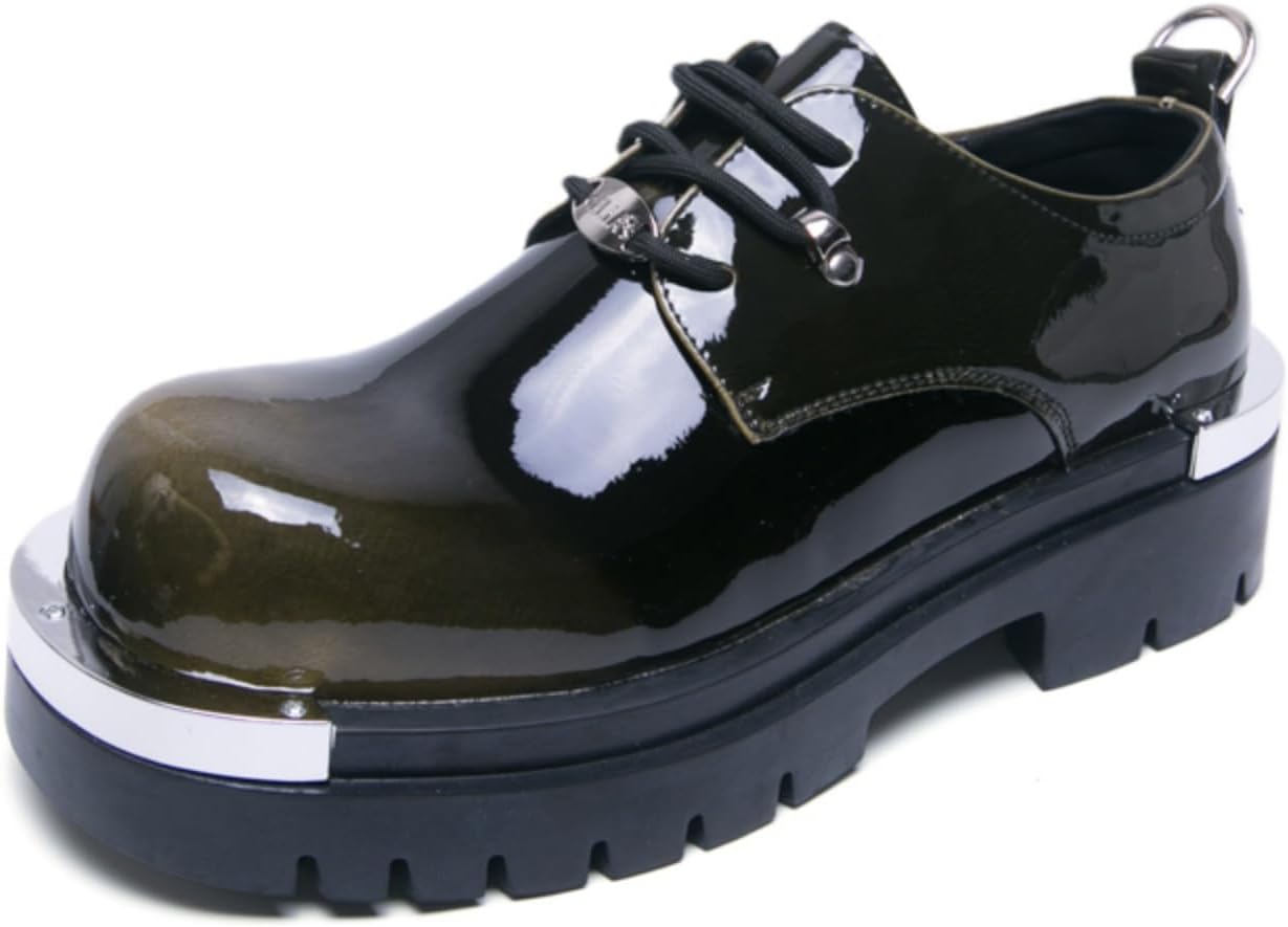 Мужские оксфорды из лакированной кожи с градиентом, массивной подошвой и металлическими элементами, с широким округлым носком, на шнуровке, для повседневных вечеринок и полуофициальных мероприятий Kelibasi, серый
Мужские оксфорды из лакированной кожи с градиентом, массивной подошвой и металлическими элементами, с широким округлым носком, на шнуровке, для повседневных вечеринок и полуофициальных мероприятий Kelibasi, серый