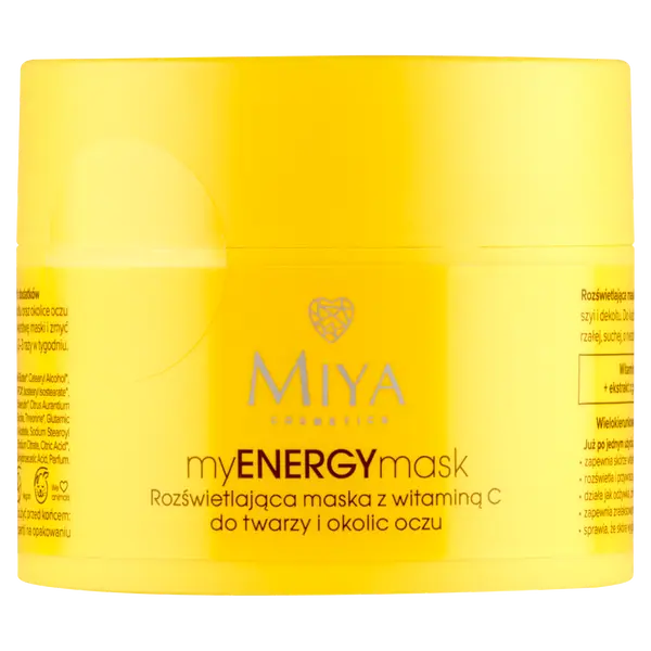 Осветляющая маска с витамином С для лица и области вокруг глаз, 50 мл Miya Cosmetics Myenergymask 
Осветляющая маска с витамином С для лица и области вокруг глаз, 50 мл Miya Cosmetics Myenergymask
